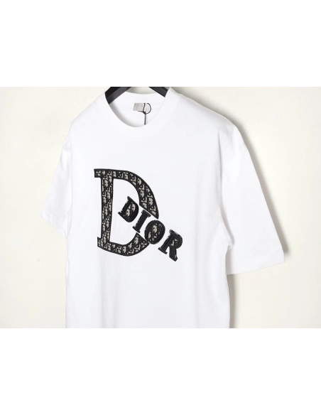 Dior presbyopia appliqu¨¦ letter short sleeves,Dior