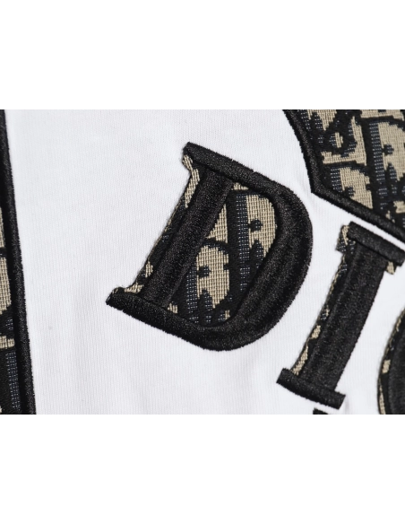 Dior presbyopia appliqu¨¦ letter short sleeves,Dior