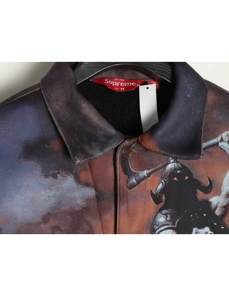 Supreme &amp; Frank Frazetta denim thick jacket,Supreme