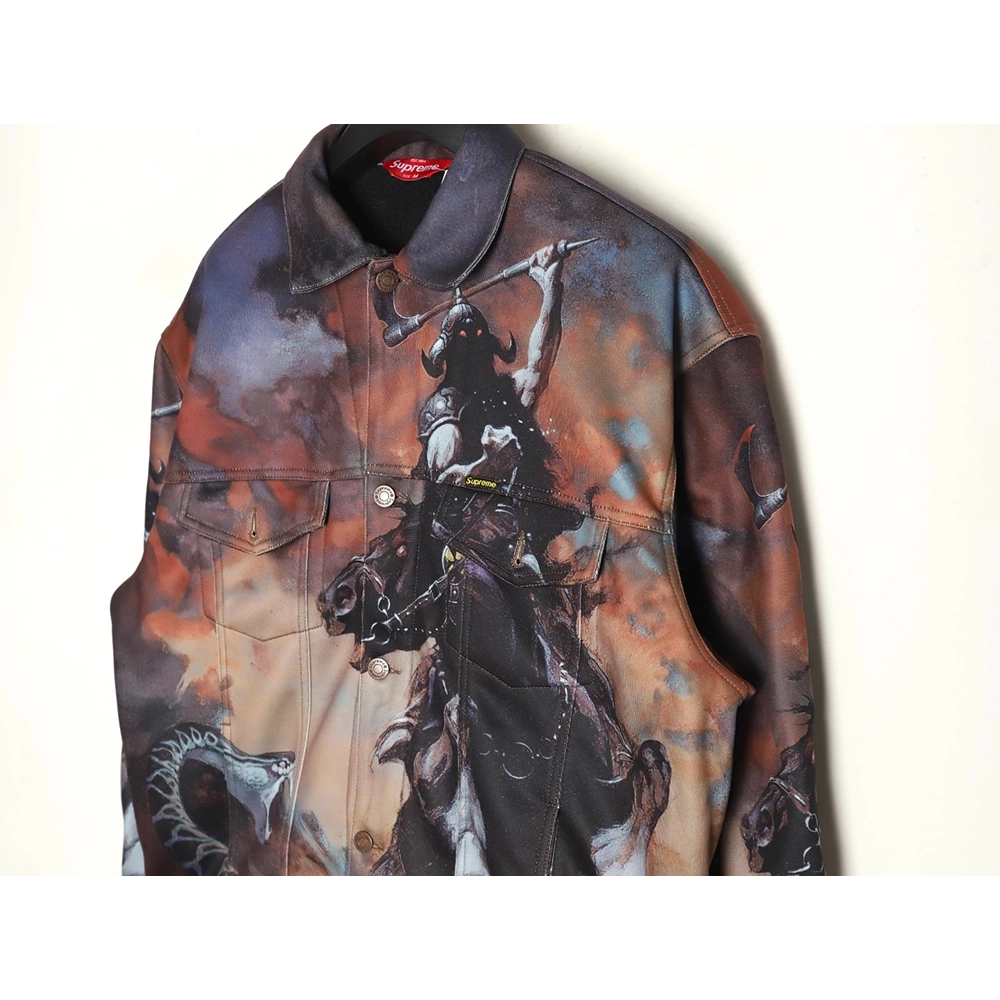Supreme &amp; Frank Frazetta denim thick jacket,Supreme