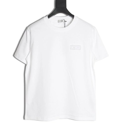 Dior chest embroidered lettering short sleeve T-shirt,Dior