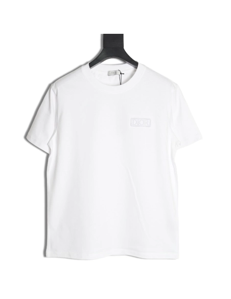 Dior chest embroidered lettering short sleeve T-shirt,Dior
