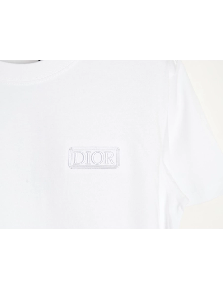 Dior chest embroidered lettering short sleeve T-shirt,Dior