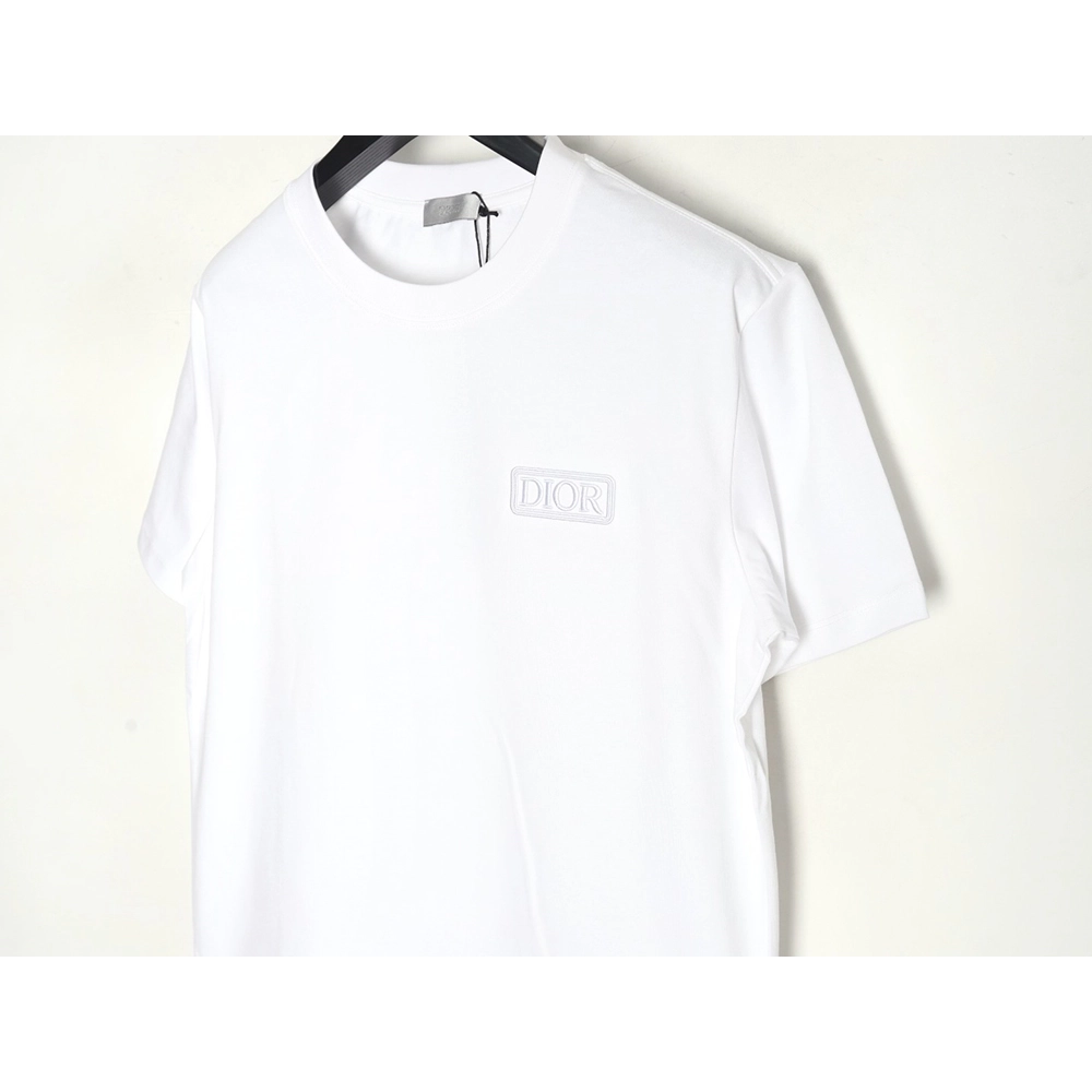 Dior chest embroidered lettering short sleeve T-shirt,Dior