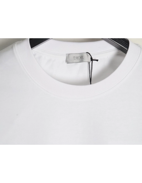Dior chest embroidered lettering short sleeve T-shirt,Dior