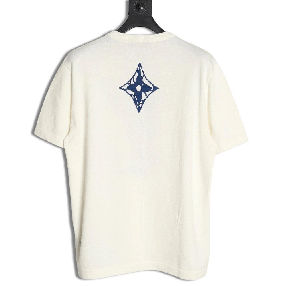 Louis Vuitton jacquard logo knitted short sleeves,Louis Vuitton