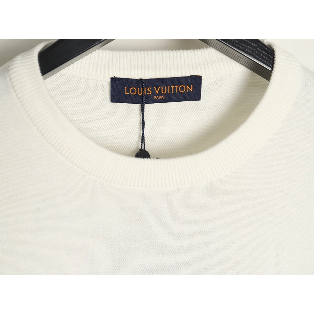 Louis Vuitton jacquard logo knitted short sleeves,Louis Vuitton