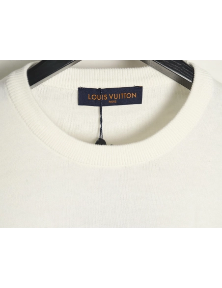 Louis Vuitton jacquard logo knitted short sleeves,Louis Vuitton