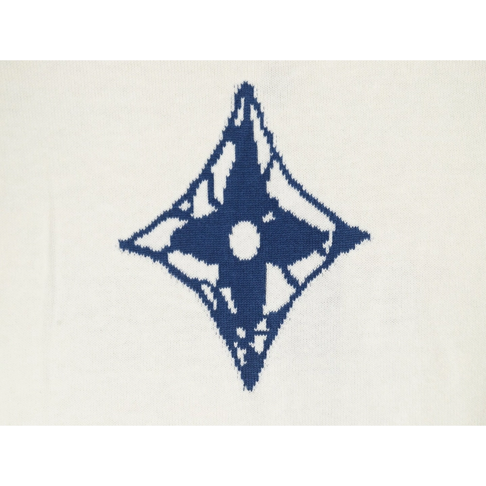 Louis Vuitton jacquard logo knitted short sleeves,Louis Vuitton