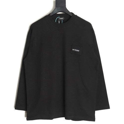 We11 Done Logo Embroidered Simple Long Sleeve T-Shirt TSK2,We11done