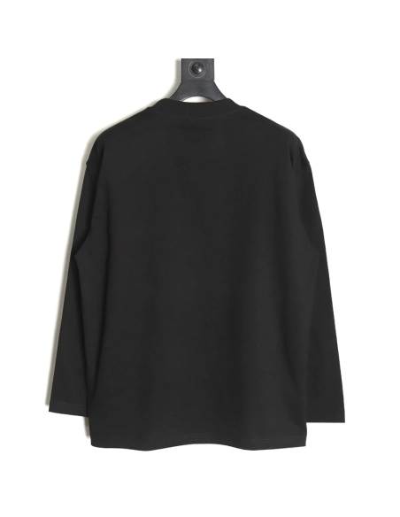 We11 Done Logo Embroidered Simple Long Sleeve T-Shirt TSK2,We11done