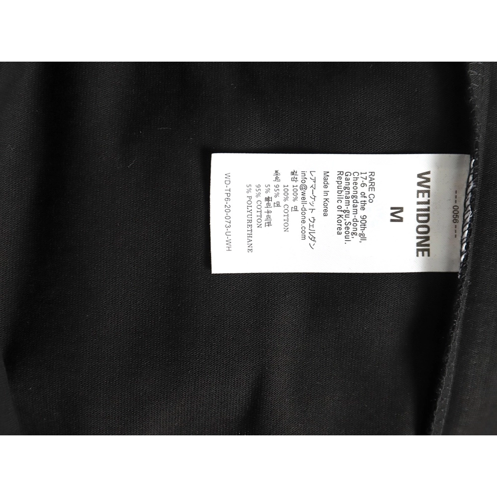 We11 Done Logo Embroidered Simple Long Sleeve T-Shirt TSK2,We11done