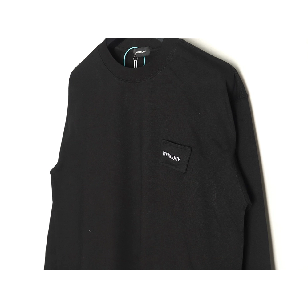 We11 Done Logo Embroidered Simple Long Sleeve T-Shirt TSK2,We11done