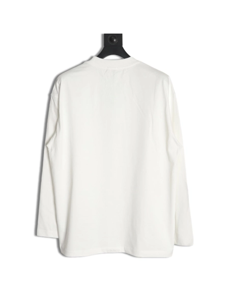 We11 Done Logo Embroidered Simple Long Sleeve T-Shirt,We11done