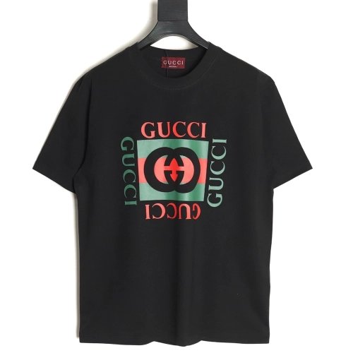 Gucci Square Letter Print Short Sleeve T-Shirt TSK1,Gucci
