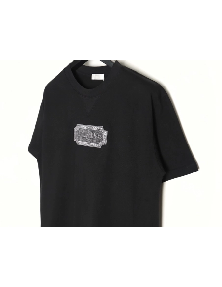Dior Silver Logo Embroidered Short Sleeve T-Shirt TSK1,Dior