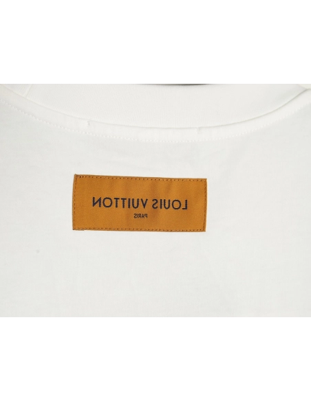 Louis Vuitton Cursive Chain Embroidered T-shirt,Louis Vuitton