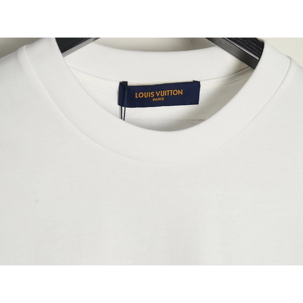 Louis Vuitton Cursive Chain Embroidered T-shirt,Louis Vuitton