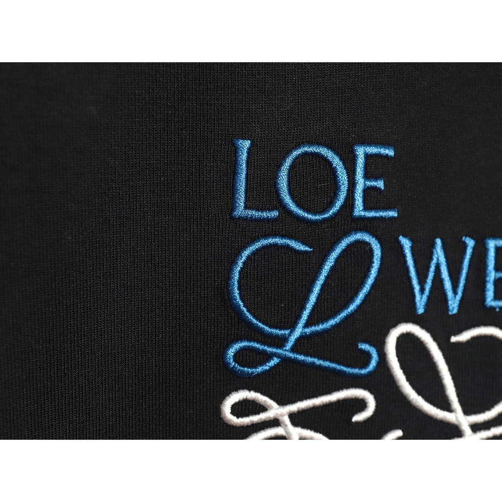 Loewe misplaced logo embroidery T-shirt TSK1,Loewe