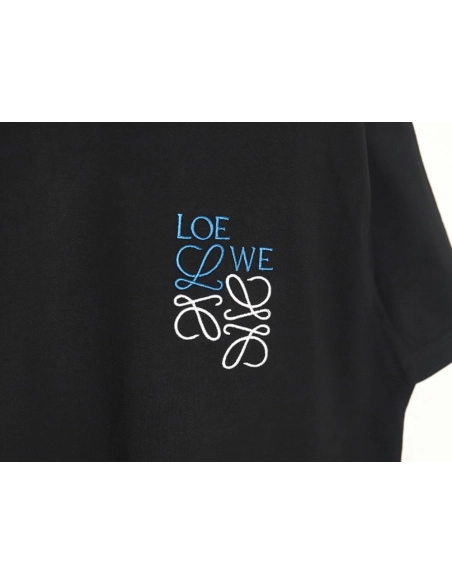 Loewe misplaced logo embroidery T-shirt TSK1,Loewe