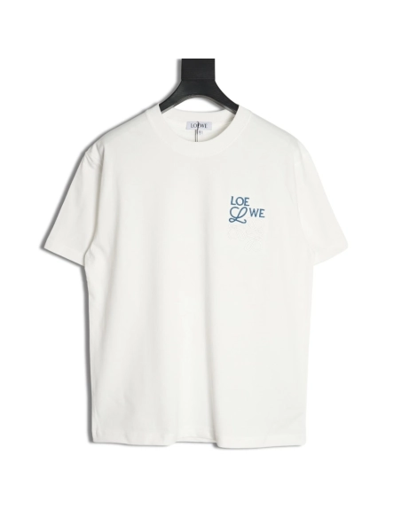 Loewe misplaced logo embroidery T-shirt,Loewe