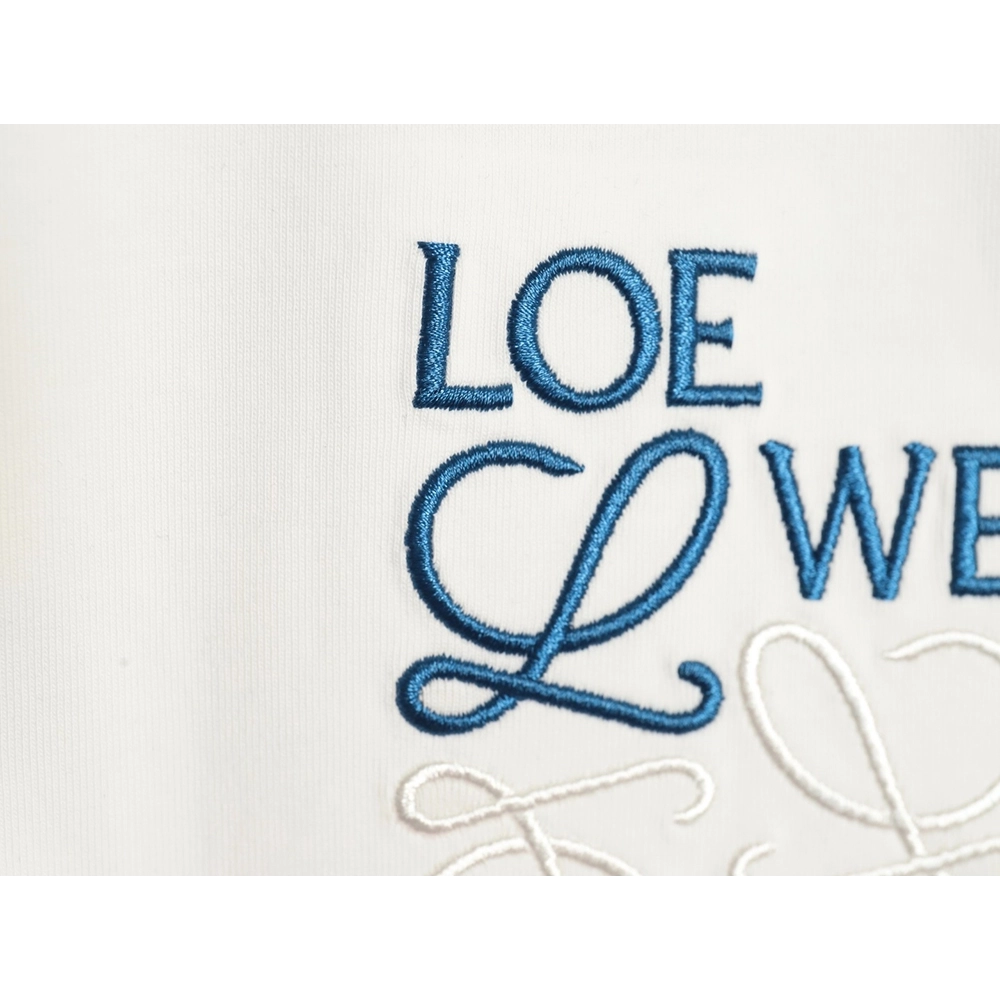 Loewe misplaced logo embroidery T-shirt,Loewe