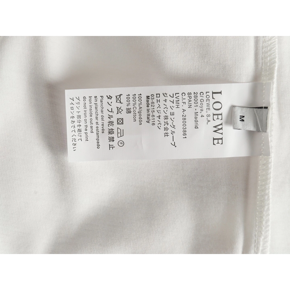 Loewe misplaced logo embroidery T-shirt,Loewe