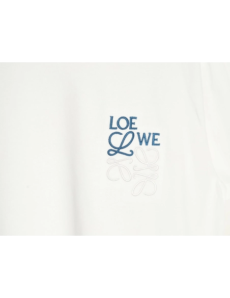 Loewe misplaced logo embroidery T-shirt,Loewe