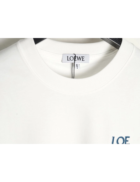 Loewe misplaced logo embroidery T-shirt,Loewe