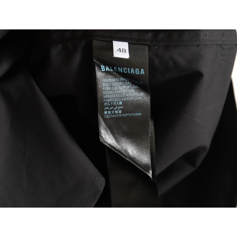 Balenciaga yellow tape print long-sleeved shirt,Balenciaga