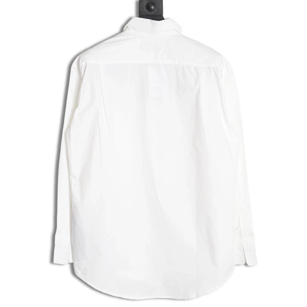 Balenciaga Neckline Lettering Embroidery Long Sleeve Shirt,Balenciaga