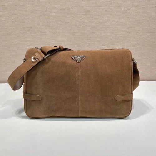Prada Suede shoulder bags 2VH187 22*35*12cm,Prada Bags
