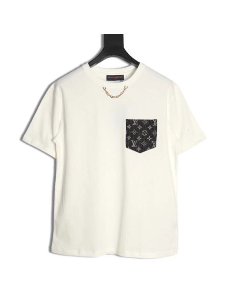 Louis Vuitton denim pocket short sleeves,Louis Vuitton