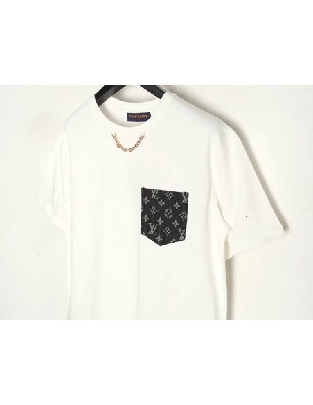 Louis Vuitton denim pocket short sleeves,Louis Vuitton