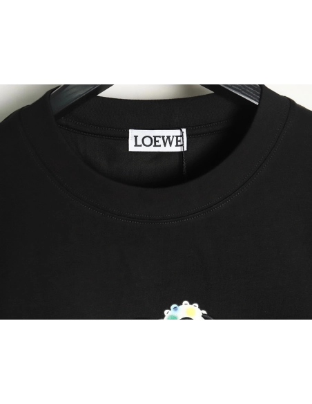 Loewe Octopus print and Anagram embroidered short-sleeved T-shirt TSK1,Loewe