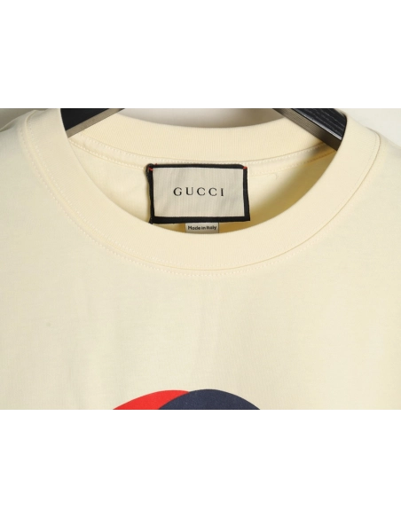 Gucci Double G interlocking logo foam print short-sleeved T-shirt,Gucci
