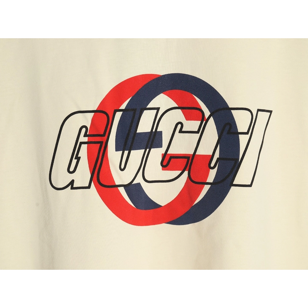 Gucci Double G interlocking logo foam print short-sleeved T-shirt,Gucci