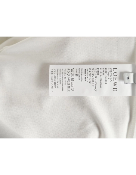 Loewe &amp; Hals Moving Castle Joint Pocket Flame Embroidered Short Sleeve T-shirt,Loewe