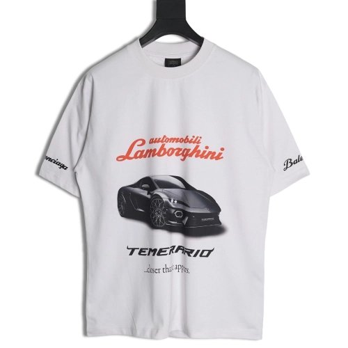 Balenciaga &amp; Lamborghini printed short-sleeved T-shirt TSK1,Balenciaga
