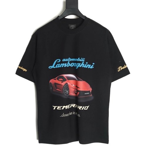 Balenciaga &amp; Lamborghini printed short-sleeved T-shirt TSK2,Balenciaga