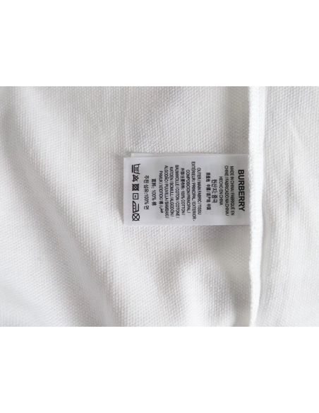 Burberry Classic Collar Stripe Logo Embroidered Short Sleeve Polo Shirt,Burberry