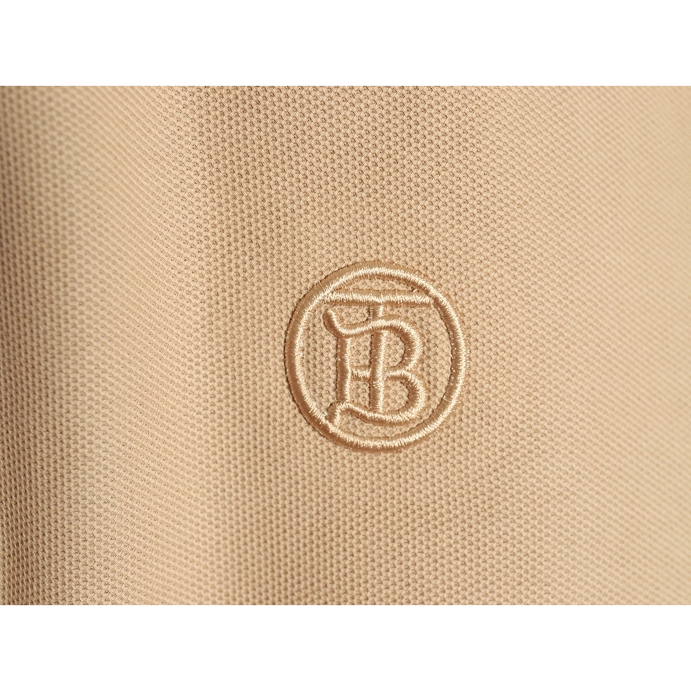 Burberry Classic Collar Stripe Logo Embroidered Short Sleeve Polo Shirt TSK1,Burberry