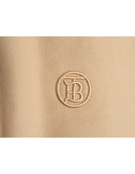 Burberry Classic Collar Stripe Logo Embroidered Short Sleeve Polo Shirt TSK1,Burberry
