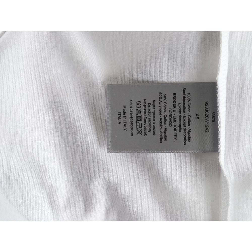 Dior gold thread embroidered CD short sleeve,Dior