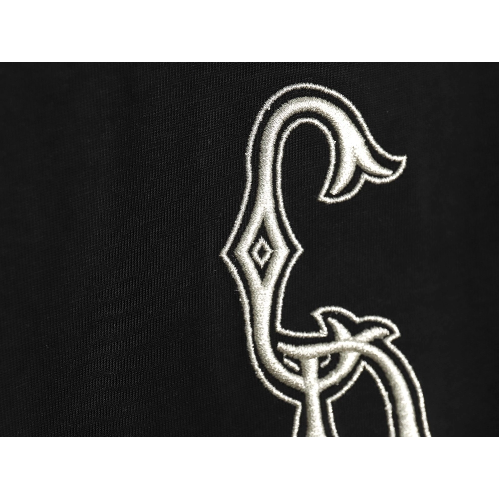 Dior gold thread embroidered CD short sleeve TSK1,Dior
