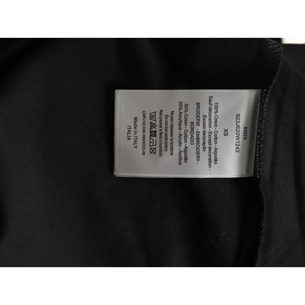 Dior gold thread embroidered CD short sleeve TSK1,Dior