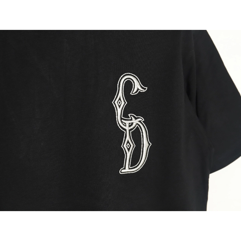 Dior gold thread embroidered CD short sleeve TSK1,Dior
