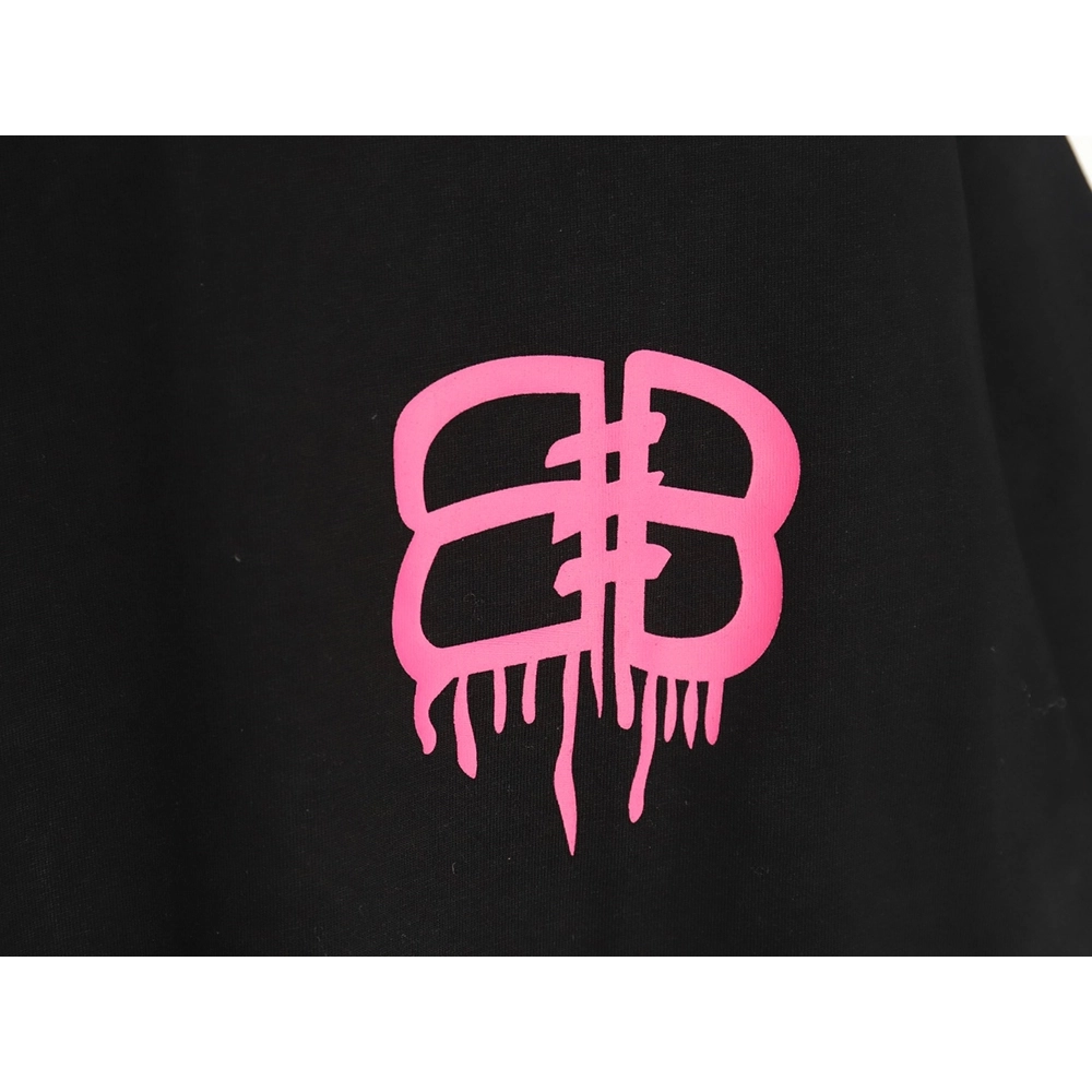Balenciaga graffiti lettering logo short sleeve,Balenciaga