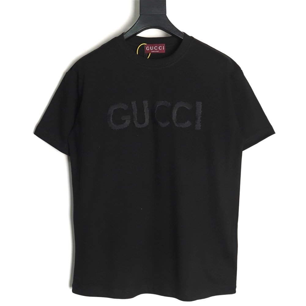 Gucci Chest Lettering Embroidered Short Sleeve T-Shirt,Gucci