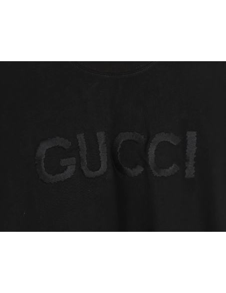 Gucci Chest Lettering Embroidered Short Sleeve T-Shirt,Gucci